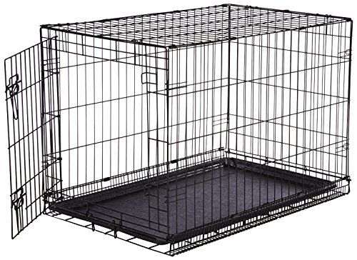 Photo 1 of AmazonBasics Single-Door Dog Crate and Padded Bolster Bed - Medium
Crate measures approximately 36x23x25 inches (LxWxH)