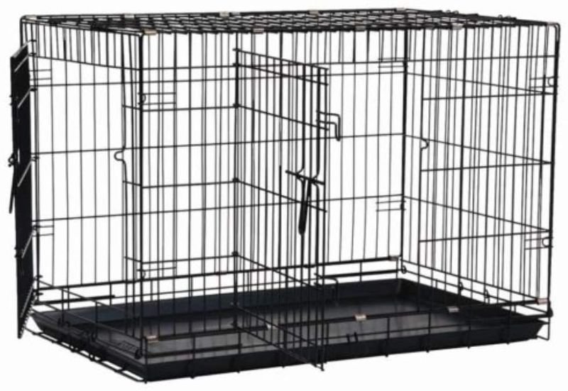 Photo 1 of 42-Inch Pet Carrier Double-Door Travel Crate Dog Cage - Large (42x28x30 Inches)
