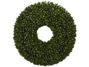 Photo 1 of 24 Boxwood Artificial Wreath
