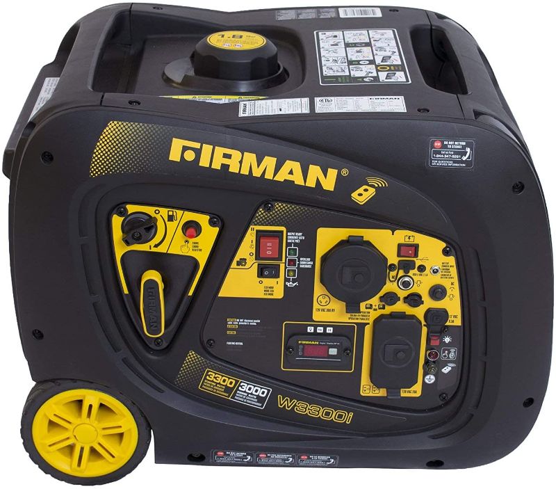Photo 1 of ***NOT FUNTIONAL*** Firman W03083 3300/3000 Watt Remote Start Gas Portable Generator cETL and CARB Certified, Black
