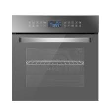 Photo 1 of 24 in. Single Electric Wall Oven 10 Cooking Functions with Rotisserie and Convection Touch Control in Silver Glass
