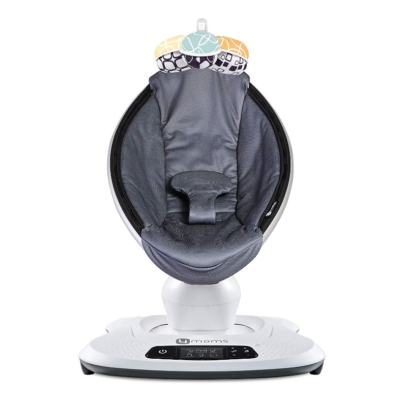 Photo 1 of 4moms mamaRoo 4 5 Unique Motions Bluetooth Enabled Baby Swing - Dark Gray Cool Mesh