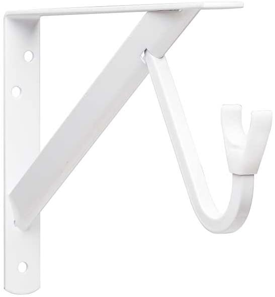 Photo 1 of  RP-0495-WT White Max Duty Shelf and Rod Bracket
