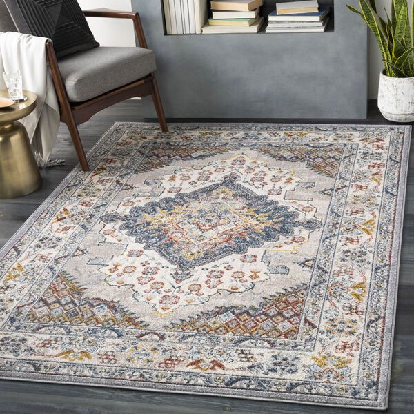 Photo 1 of Ankara Pale Blue Rectangle 6 Ft. 7 In. x 9 Ft. Rugs
