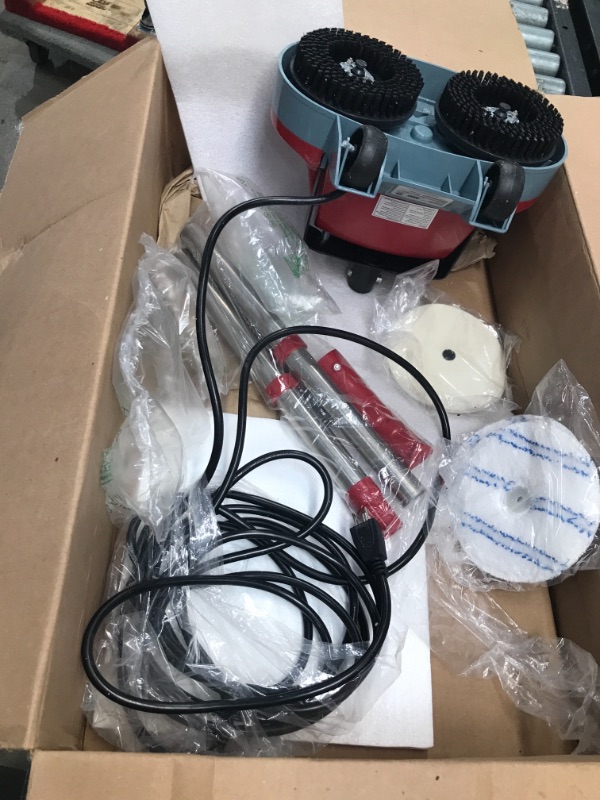 Photo 1 of Boss Cleaning Equipment B200752 Scrubber, Gloss Boss 470rpm 18' 3 Wire Cord Red