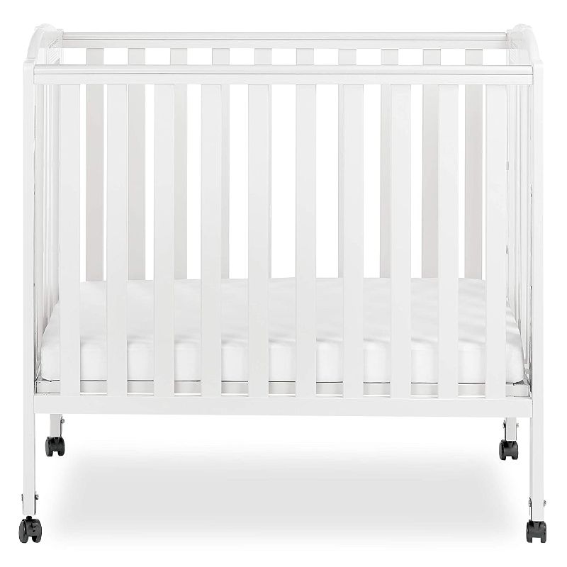 Photo 1 of Dream On Me 3 in 1 Portable Folding Stationary Side Crib in White