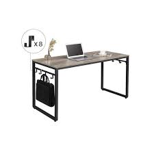 Photo 1 of Computer Desk with Hooks
 Product Size: 55.1”L x 23.6”W x 29.5”H (140 x 60 x 75 cm)