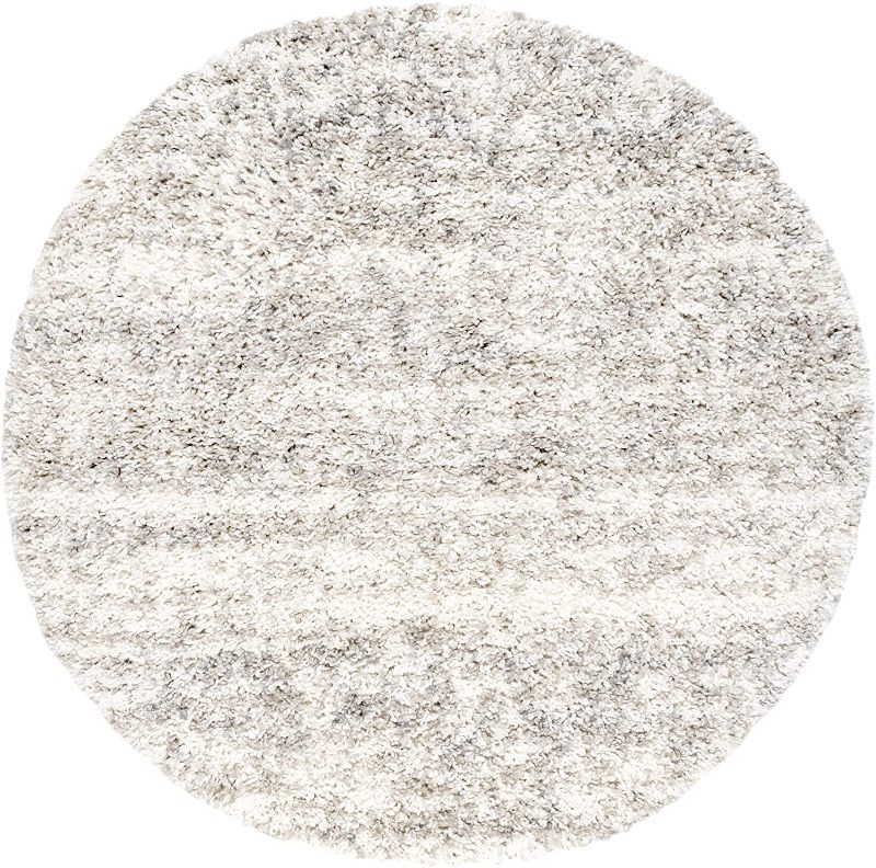 Photo 1 of nuLOOM Brooke Contemporary Shag Area Rug, 6' 7" x 9' Oval, Ivory