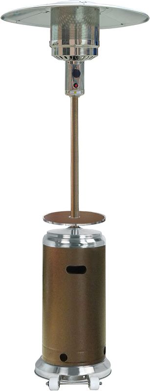 Photo 1 of ***PARTS ONLY*** Hiland HLDS01-SSHGT 48,000 BTU Propane Patio Heater with Wheels and Table, Large, Hammered Bronze/SS