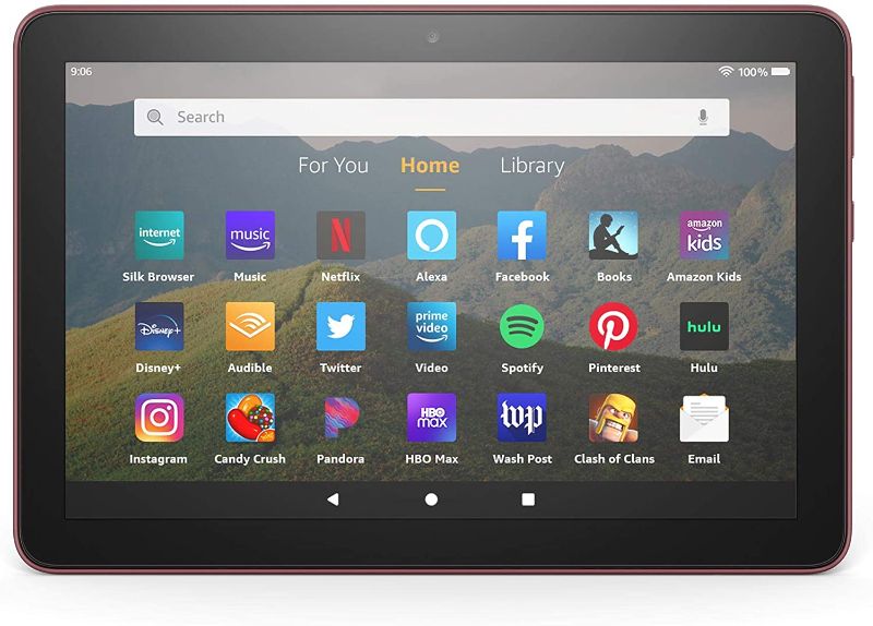 Photo 1 of Fire HD 8 tablet, 8" HD display, 32 GB, latest model (2020 release), designed for portable entertainment, Plum