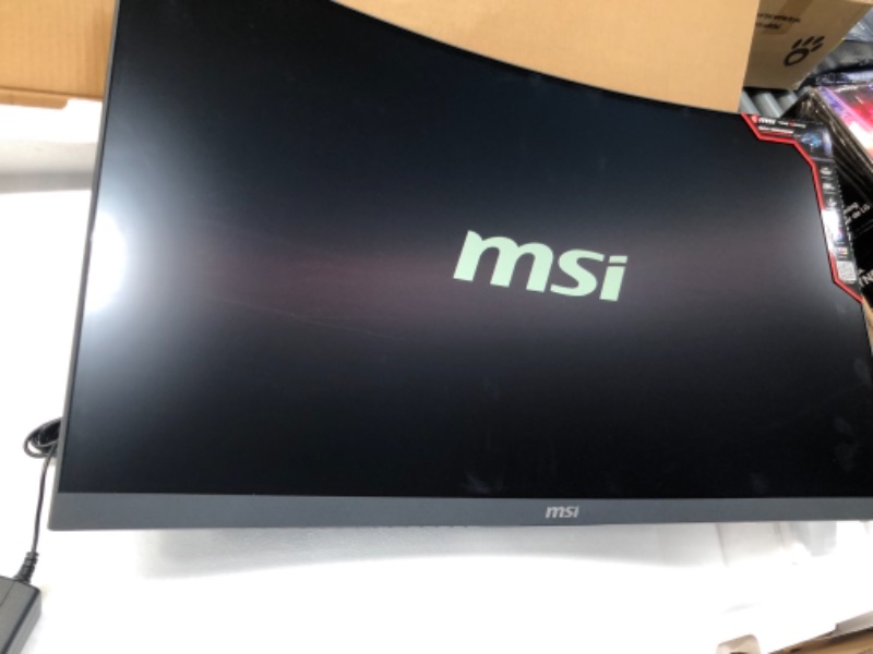 Photo 1 of MSI Full HD Non-Glare 1ms 1920 x 1080 144Hz Refresh Rate USB/DP/HDMI Smart Headset Hanger Free Sync 24”Gaming Curved Monitor (Optix MAG241C) - Black


//tested, powers on 
