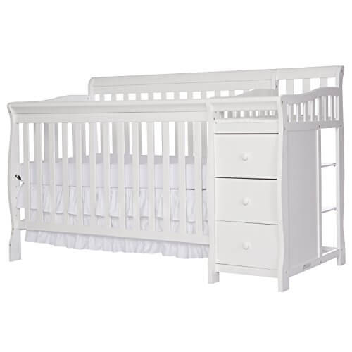 Photo 1 of Dream On Me 5-in-1 Brody Convertible Crib with Changer in White,

//INCOMPLETE//BOX 2 OF 2, MISSING BOX 1