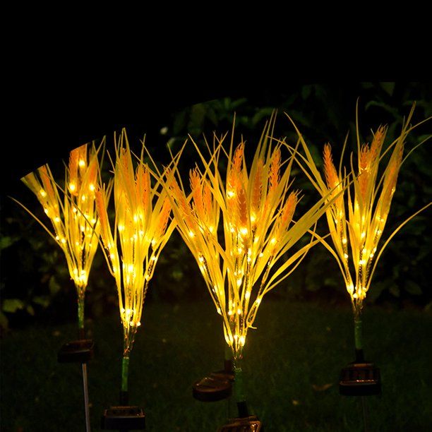 Photo 1 of 2PACK Solar Landscape Light Led Wheat And Rice Ear Solar Ground Plug Light Outdoor Garden Decoration, Item height: 81cm/31.83 inch 