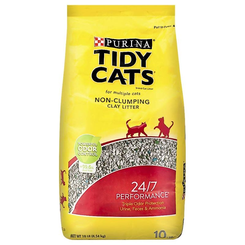 Photo 1 of 2 Packs of Purina Tidy Cats Non Clumping Cat Litter, 24/7 Performance Multi Cat Litter, both packs each 10 Lb a Bag