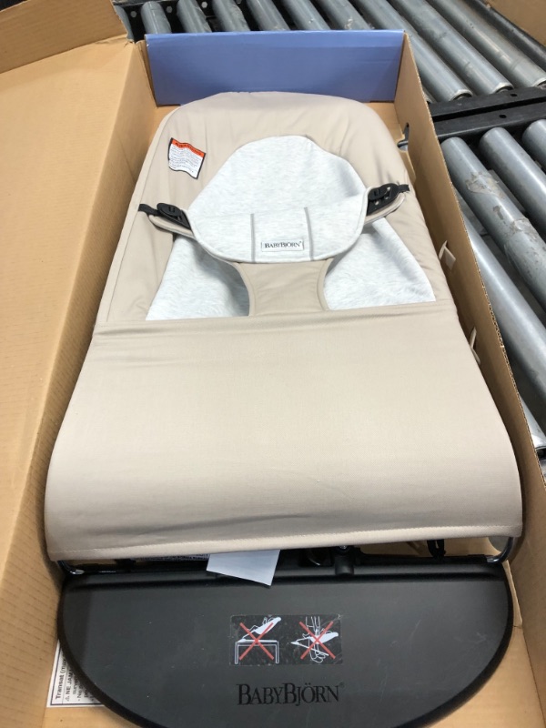 Photo 1 of Babybjorn Balance Soft Bouncer - Beige/Gray, Jersey Cotton,, Size: 31 x 15.5 x 22 inches
