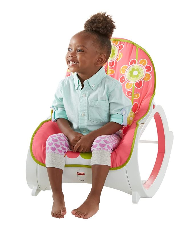 Photo 1 of Fisher-Price Infant-to-Toddler Rocker Floral Confetti, stationary baby seat and rocking chair,, Item: 6.25 x 15.75 x 25.63 inches