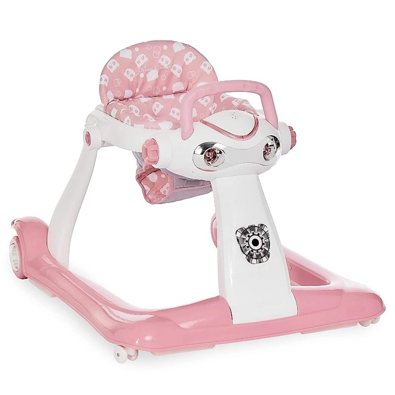 Photo 1 of Dream On Me 2-in-1 Charlie Car Walker, Pink Frame With Colorful Floral Decoration Walker, 10.35 lbs, Size: 29 x 25 x 21 inches,, **DISPLAY PICTURE USED FOR REFERENCE ONLY** 