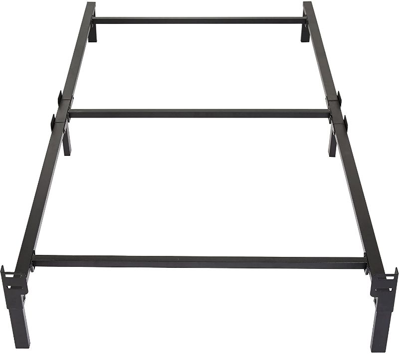 Photo 1 of Amazon Basics Metal Bed Frame, 6-Leg Base for Box Spring and Mattress - Twin, 74.5 x 38.5-Inches, Tool-Free Easy Assembly