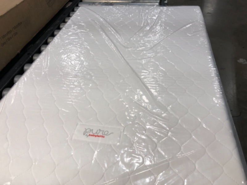 Photo 2 of Babyletto Pure Core Non-Toxic Mini Crib Mattress with Hybrid Cover,, Size: ?37.5 x 23.5 x 3 inches