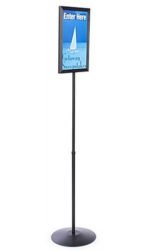 Photo 1 of 1 single, Sign Stand for Floor, One sided,  Sign Holder, 8.5" x 11", Clear