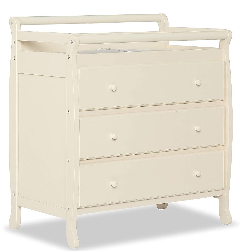 Photo 1 of Dream On Me Liberty Collection 3 Drawer Changing Table, French White
