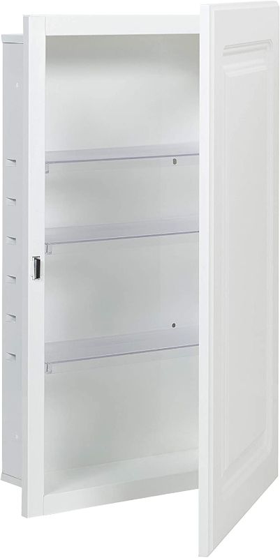 Photo 1 of American Pride ST9912RPR1 Recess-Mount Medicine Cabinet with Raised Panel Door, 16" x 26", Steel Body, White
