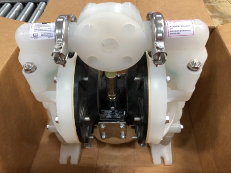 Photo 4 of 1/2" Air Driven Double Diaphragm Pump Qby4-15 Poly/sant Valve Balls Included
