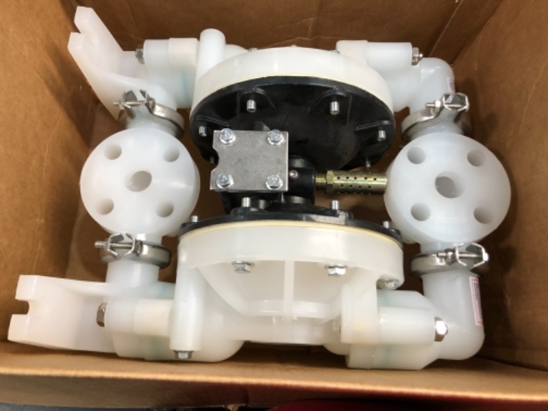 Photo 3 of 1/2" Air Driven Double Diaphragm Pump Qby4-15 Poly/sant Valve Balls Included
