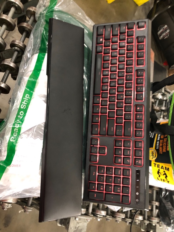 Photo 2 of Razer Ornata Chroma Gaming Keyboard: Hybrid Mechanical Key Switches - Customizable Chroma RGB Lighting - Individually Backlit Keys - Detachable Plush Wrist Rest - Programmable Macro Functionality
