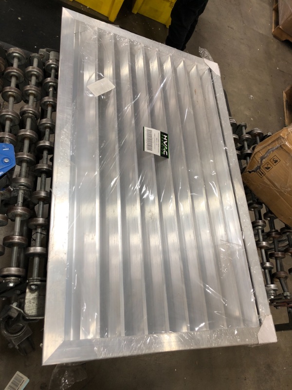 Photo 2 of 34"w X 20"h Aluminum Exterior Vent for Walls & Crawlspace - Rain & Waterproof Air Vent with Screen Mesh - HVAC Grille - Aluminum [Outer Dimensions 35.5”w x 21.5”h]
