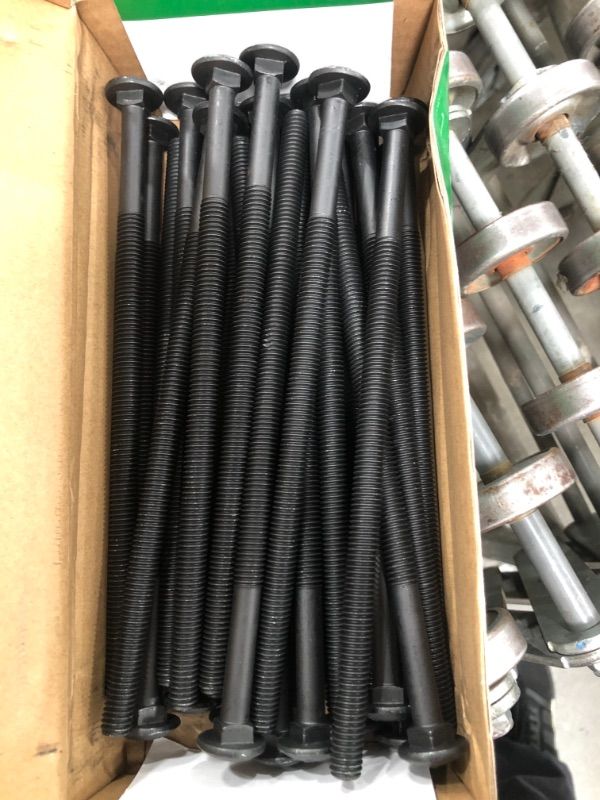 Photo 2 of 3/8 in.-16 x 8 in. Black Exterior Carriage Bolts (25-Pack)