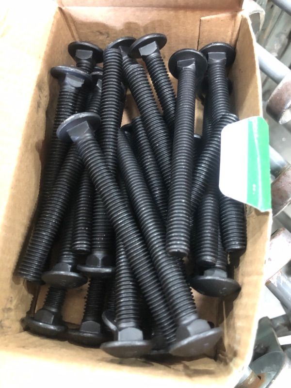 Photo 2 of 3/8 in.-16 x 4 in. Black Exterior Carriage Bolts (25-Pack)
