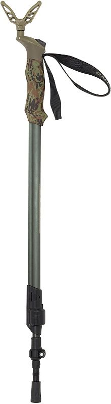 Photo 1 of Allen Company Axial EZ-Stik Adjustable Push Button Shooting Stick, Monopod, 61 H inches, Olive, Green, one Size (21447)
