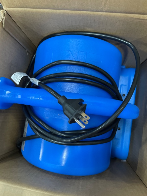 Photo 2 of 1/4 HP Air Mover Blower Fan for Water Damage Restoration Carpet Dryer Floor Home and Plumbing Use in Blue
