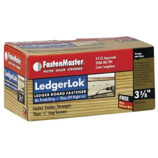 Photo 1 of 
FastenMaster FMLL358-50 LedgerLOK Ledger Board Fastener, 3-5/8 Inches, 50-Count , Gray
