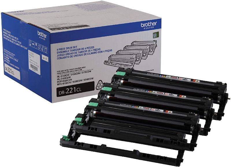 Photo 1 of 1PK DR-221CL 221BK Drum Unit For Brother MFC-9130CW 9330CDW 9340CDW HL-3180CDW