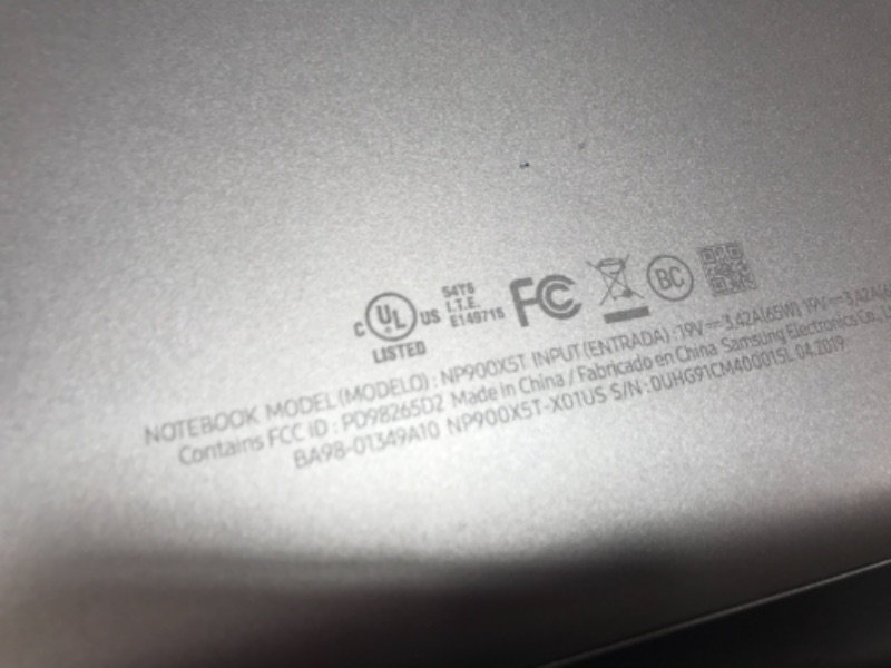 Photo 2 of SAMSUNG 15.0" 16GB Memory 256 GB SSD Laptop Notebook 9 Intel Core i7 8th Gen 8550U 1.80 GHz NVIDIA GeForce MX150 Windows 10 Home 64-Bit Model NP900X5T-X01US