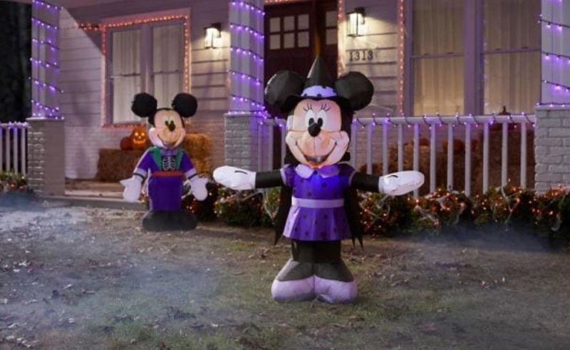 Photo 1 of Disney Minnie Mouse in Purple Witch Costume Airblown Halloween Inflatable
