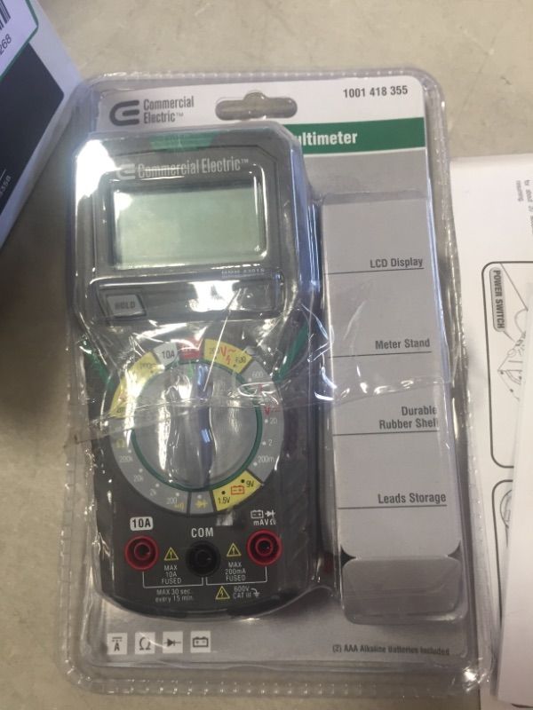 Photo 2 of Commercial Electric Manual Ranging Multimeter