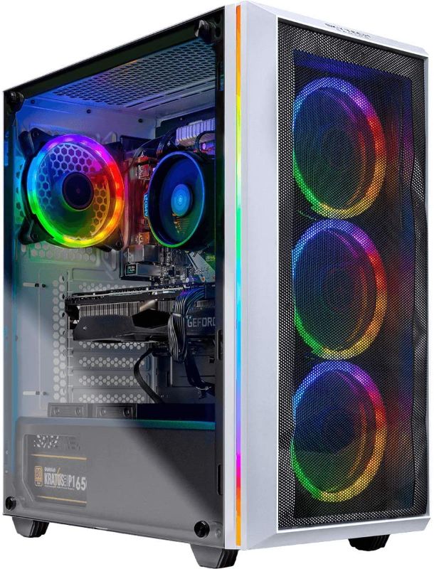 Photo 1 of Skytech Chronos Gaming PC Desktop - AMD Ryzen 7 2700 3.7GHz, GIGABYTE GeForce RTX 2070 SUPER Video Card GV-N207SWF3OC-8GD, 16GB DDR4 3200, 1TB NVMe SSD, 650W Gold PSU, AC WiFi, Windows 10 Home 64-bit
