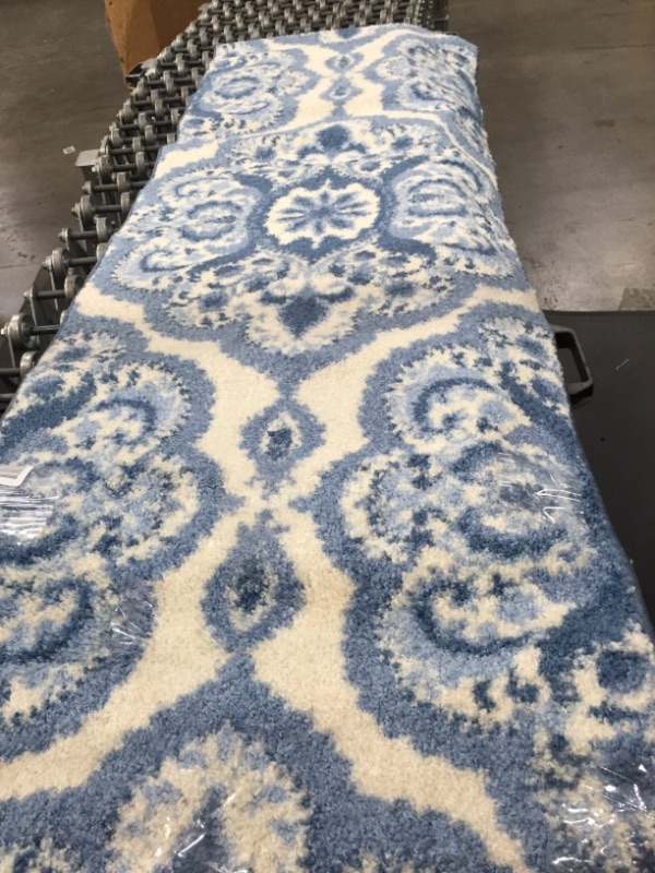 Photo 1 of 24in by 74in blue area rug