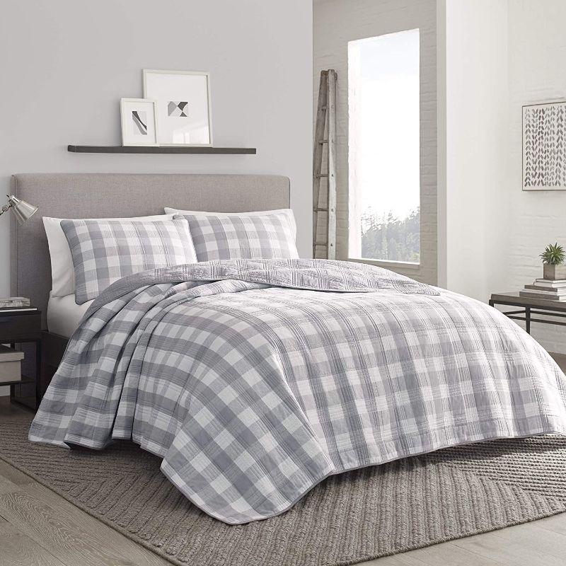 Photo 1 of 
Eddie Bauer Home | Lakehouse Collection Quilt Set-100% Cotton, Reversible, Medium Weight Bedding with Matching Sham(s), Queen, Grey
Size:Queen