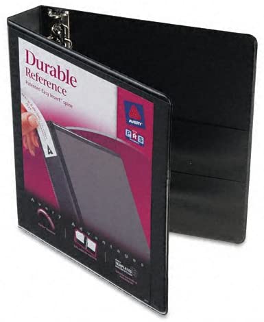 Photo 1 of 12 Avery Durable Vinyl EZ-TURN Ring View 3-Ring Binders, 11 x 8-1/2, 1-1/2 Capacity, Black, EA - AVE17021
