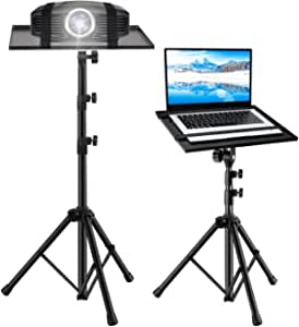 Photo 1 of (SCRATCH DAMAGES) 
Projector Tripod Stand, Portable DJ Laptop Stand Adjustable Height 21 to 49 Inch, Tall Folding Floor Computer Tripod Stand with Tilt Adjustment Tray for Indoor Outdoor Use… (49’)
