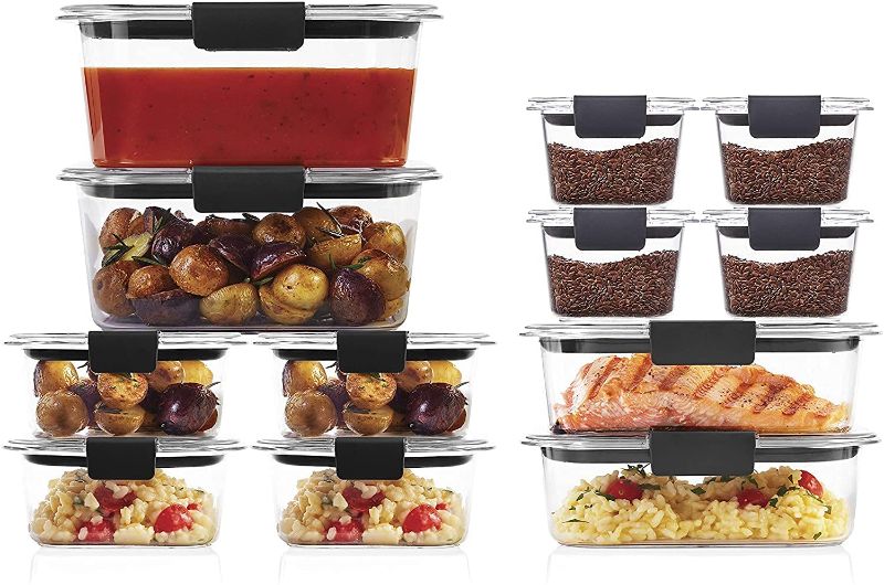 Photo 1 of ***COVER PHOTO FOR REFERANCE*** (MISSING TWO 1.3 CUP LIDS) 
Rubbermaid Brilliance Storage 24-Piece Plastic Lids | BPA Free, Leak Proof Food Container, Clear
