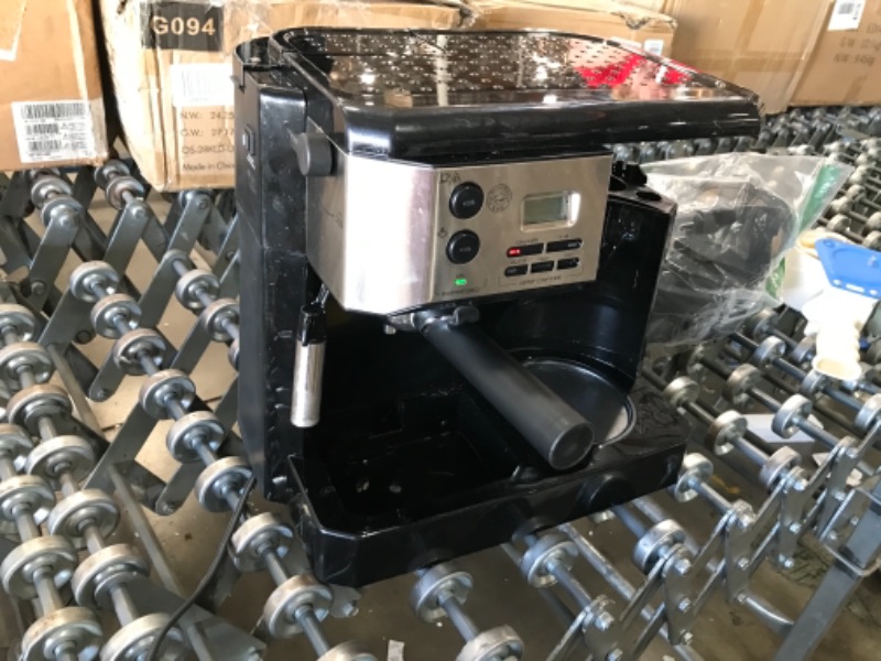 Photo 3 of (BROKEN/CRACKED CORNER, BACK, ATTACHMENT, AND INNER SIDE)
De'Longhi BCO430BM All-in-One Combination Maker & Espresso Machine + Advanced Milk Frother for Cappuccino, Latte & Macchiato + Glass Coffee Pot 10-Cup
