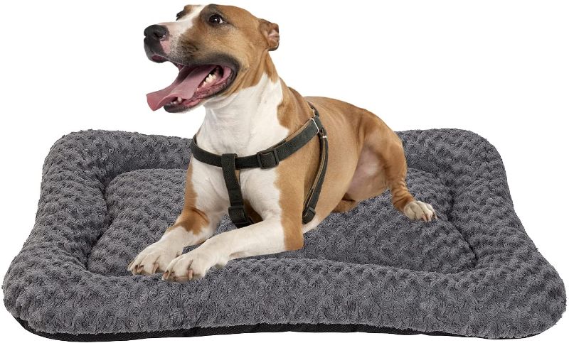 Photo 1 of  Plush Calming Dog Bed Pet Cushion Crate Mat,Machine Wash Pet Bed for Medium Large Dogs
