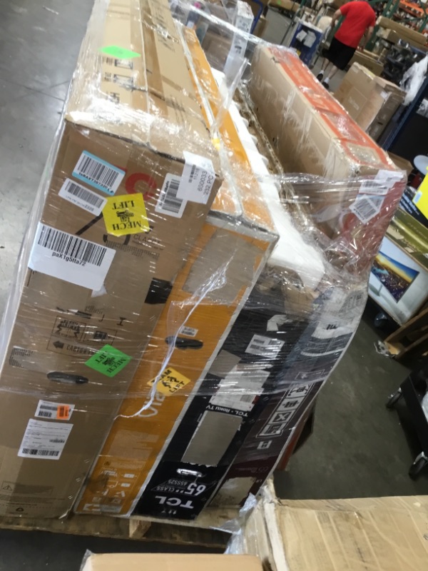 Photo 1 of Pallet of assorted broken TVs and monitor