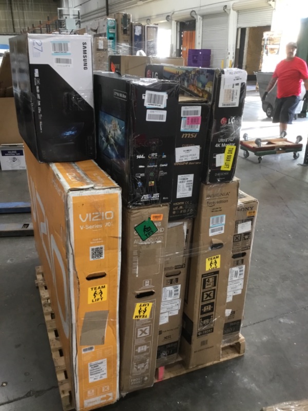 Photo 1 of Pallet of assorted broken t.v.s and monitors