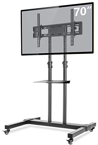 Photo 1 of **PARTS ONLY ** TAVR Mobile TV Stand Rolling TV Cart Floor Stand with Mount on Lockable Wheels Height Adjustable Shelf for 32-70 inch Flat Screen or Curved TVs Monitors Display Trolley Stand Loading 110lbs
